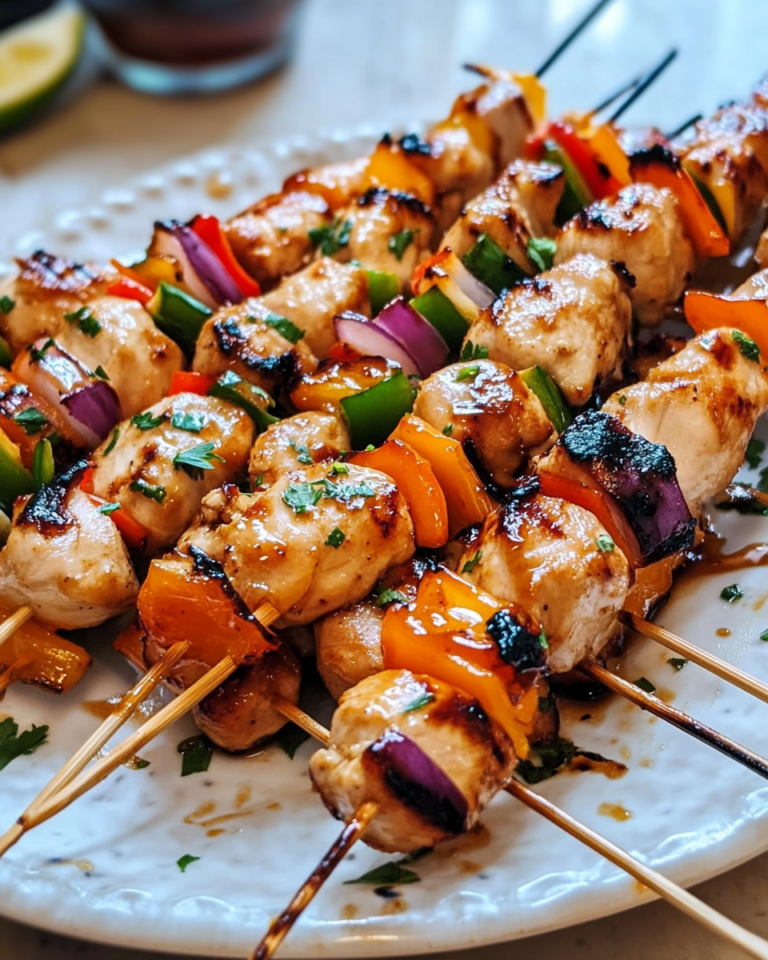 Honey Garlic Asian Chicken Kabobs