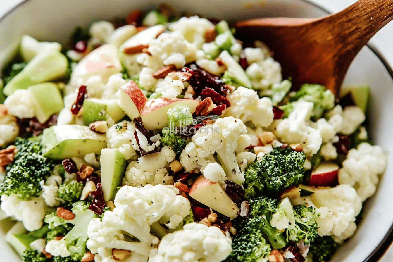 Apple Broccoli Cauliflower Salad