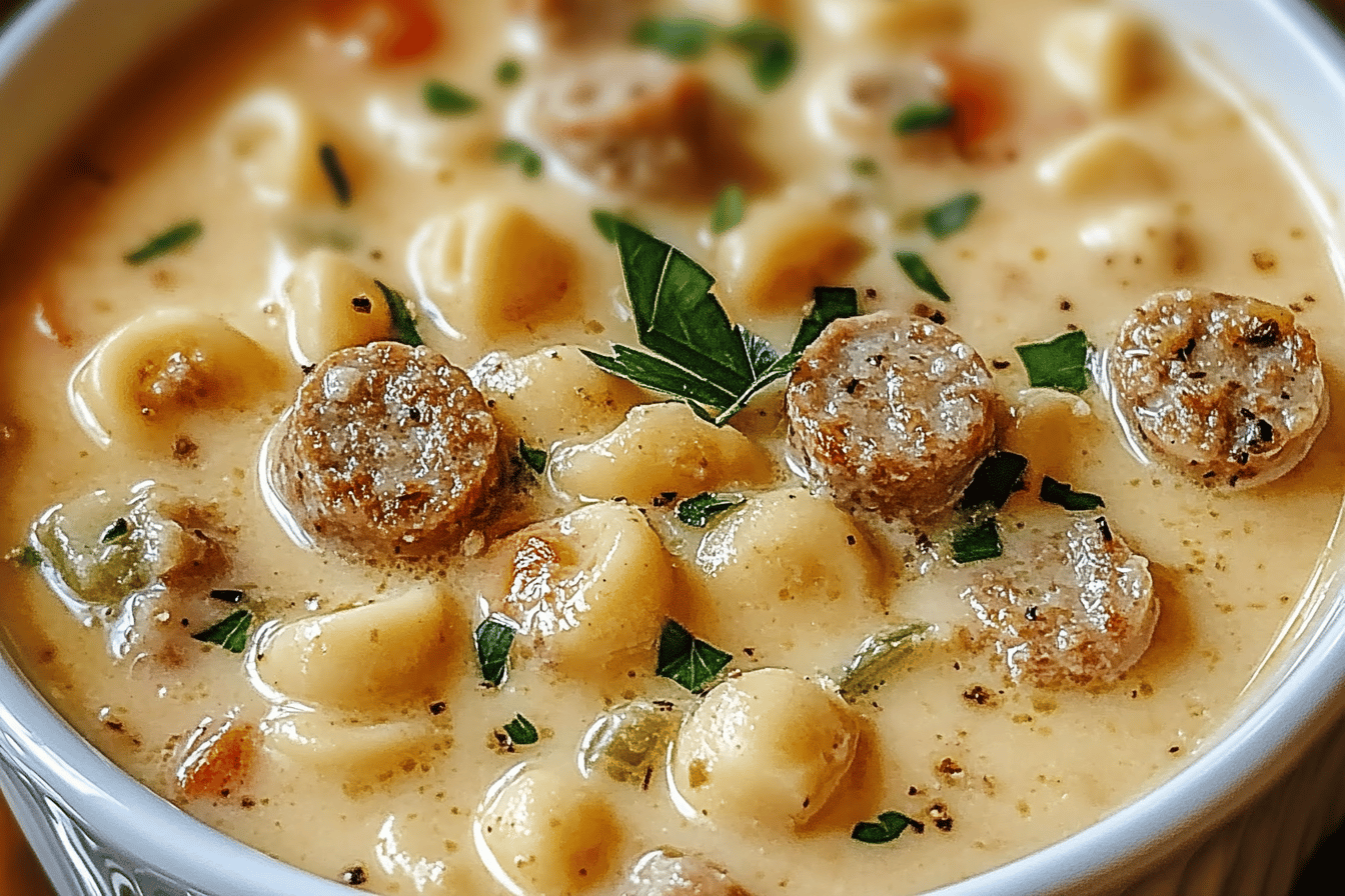 Creamy Parmesan Italian Sausage Soup