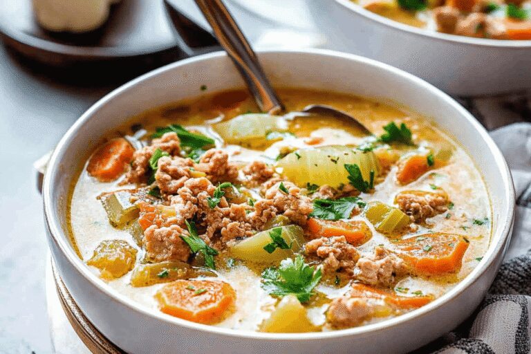 Ground Turkey Soup