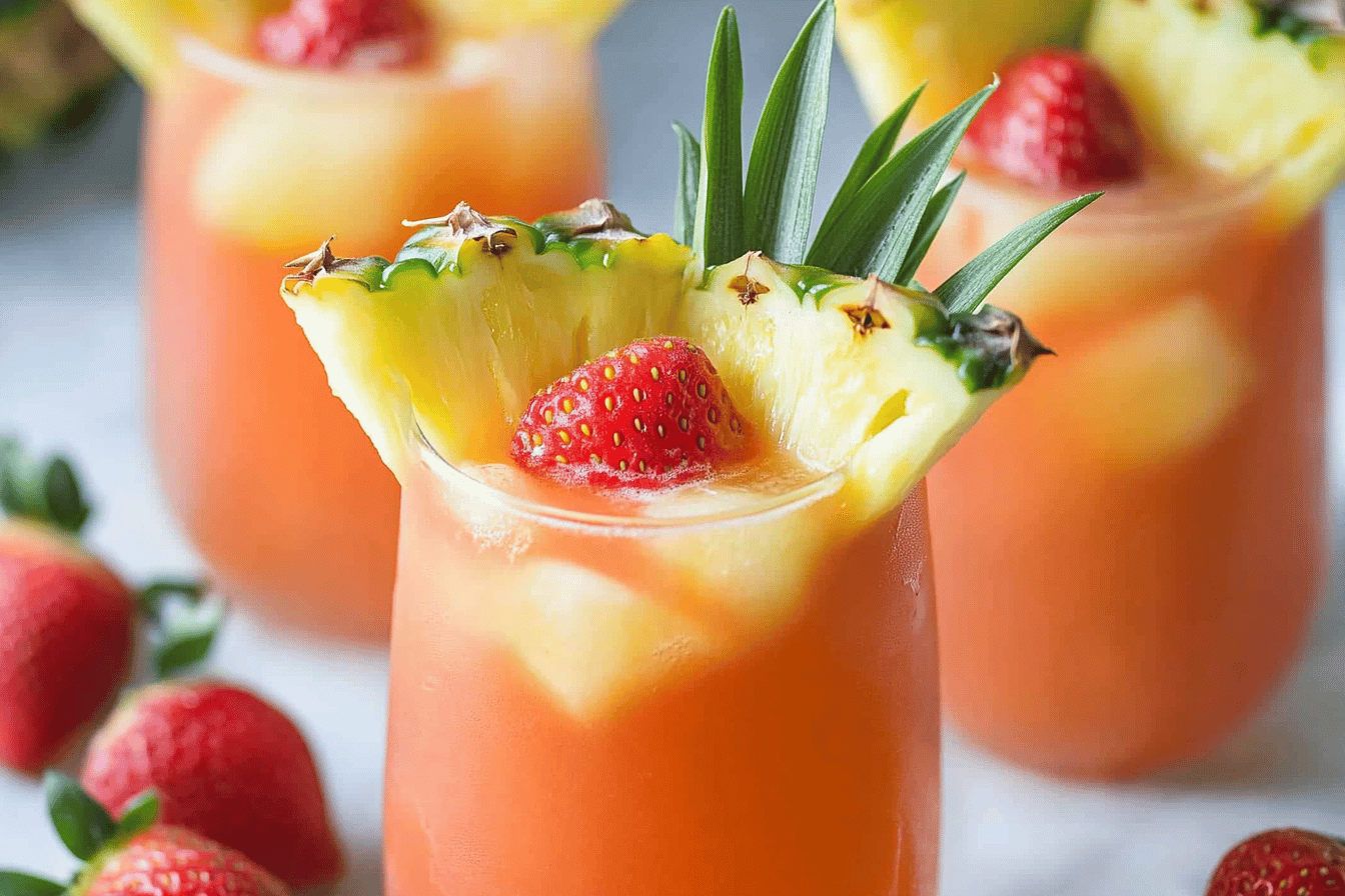 Pineapple Strawberry Agua Fresca