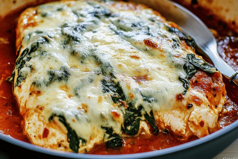 Ricotta Spinach Topped Chicken