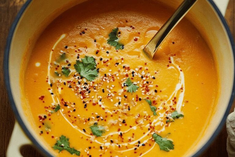 Spicy Sesame Carrot Soup