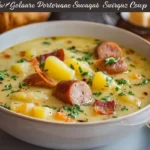 Slow Cooker German Potato Soup with Sausages