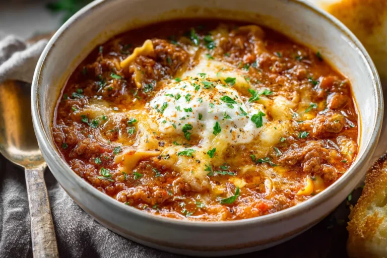 The BEST Lasagna Soup