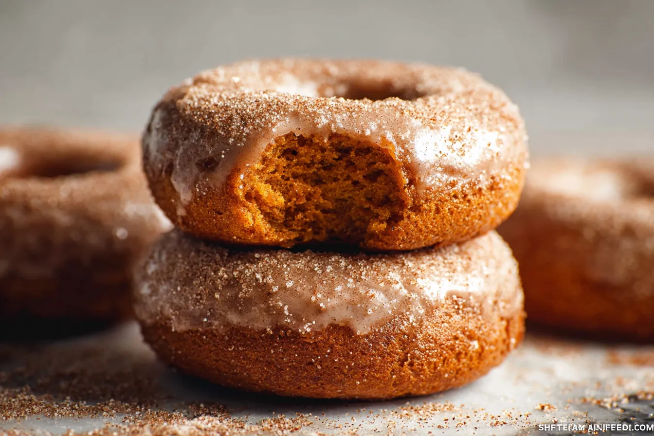 Baked Pumpkin Donuts with Cinnamon Sugar