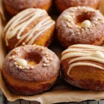 Baked Pumpkin Spice Doughnuts with Cheesecake Swirl