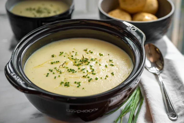 Creamy Slow Cooker Potato Leek Soup