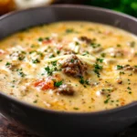 Crock Pot Cheeseburger Soup