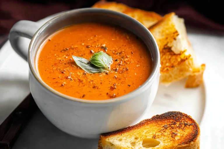 Easy Homemade Roasted Tomato Basil Soup