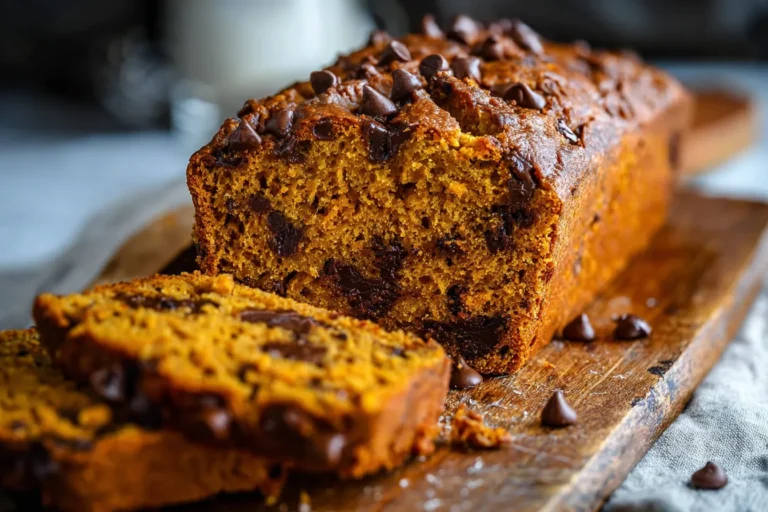 Easy One-Bowl Pumpkin Bread Loaded with Chocolate Chips