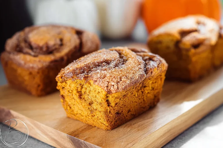 Easy Pumpkin Bread Mini Loaves with Cinnamon Swirl
