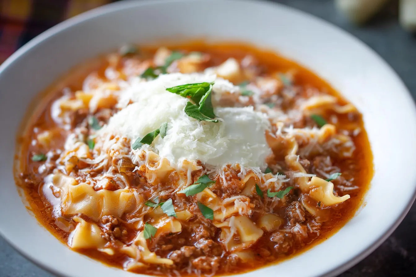 High Protein Lasagna Soup
