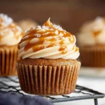 Moist Pumpkin Cupcakes with Salted Caramel Cream Cheese Frosting