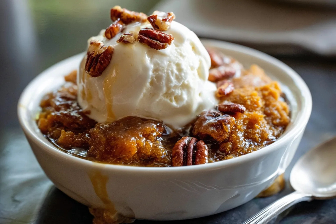 Pumpkin Pecan Cobbler