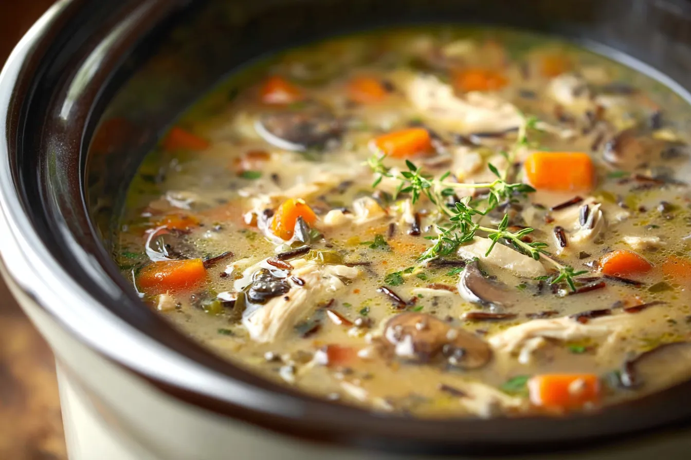 Slow Cooker Chicken and Wild Rice Soup