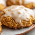 Soft Pumpkin Oatmeal Cookies with Cream Cheese Icing