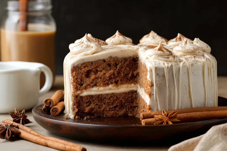 Warm Spiced Chai Cake with Vanilla Bean Frosting