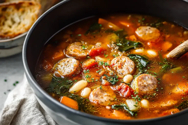 Easy One Pot Chicken Sausage Soup