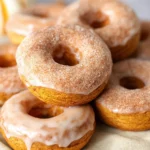 Easy Pumpkin Spice Donuts with Cinnamon Glaze