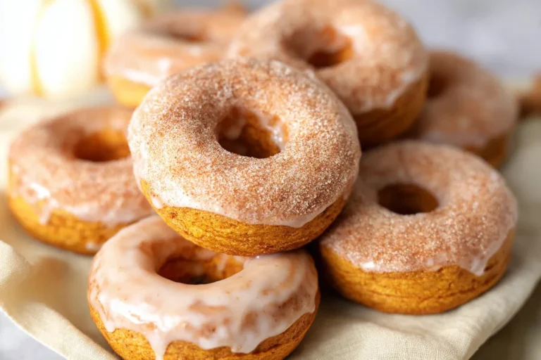 Easy Pumpkin Spice Donuts with Cinnamon Glaze