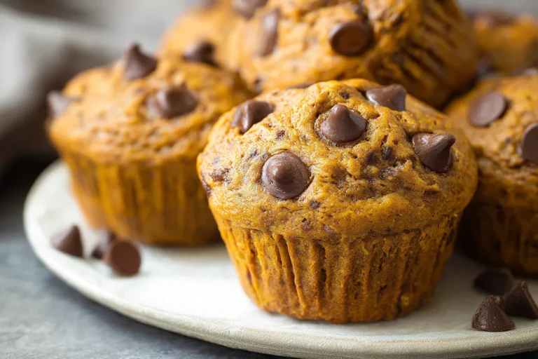 One Bowl Pumpkin Chocolate Chip Muffins