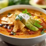Restaurant Style Creamy Chicken Tortilla Soup