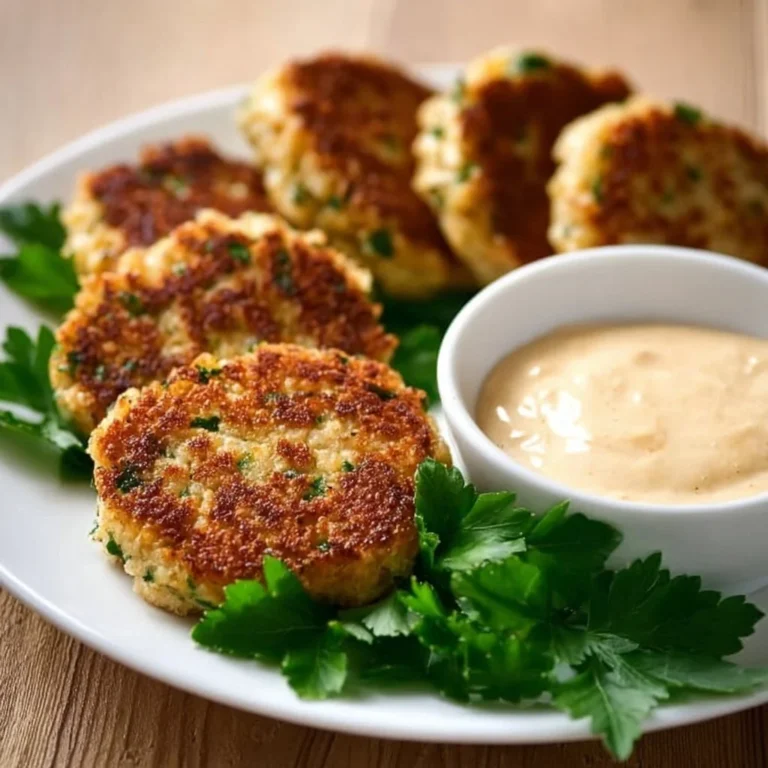 Crispy Israeli-style fish cakes served on a plate with fresh herbs