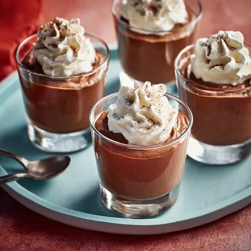 Decadent chocolate mousse dessert with rich creamy texture