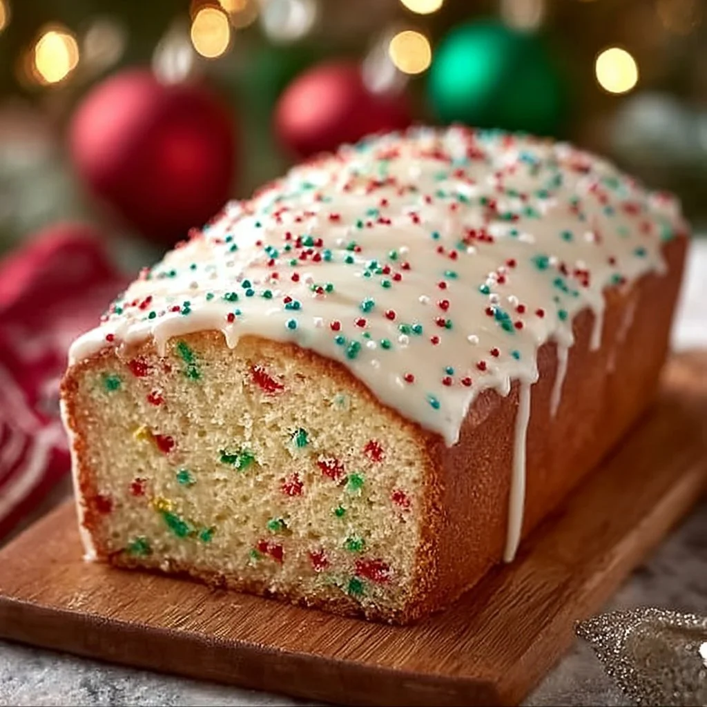 Delicious Christmas Sprinkle Buttermilk Bread with festive toppings
