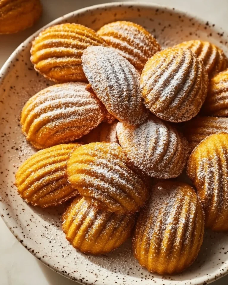 Deliciously spiced pumpkin madeleines baked to perfection