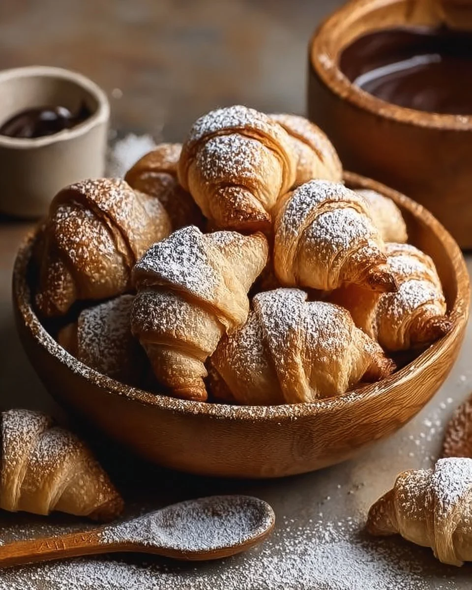 A plate of freshly baked easy rugelach cookies with jam and nuts.