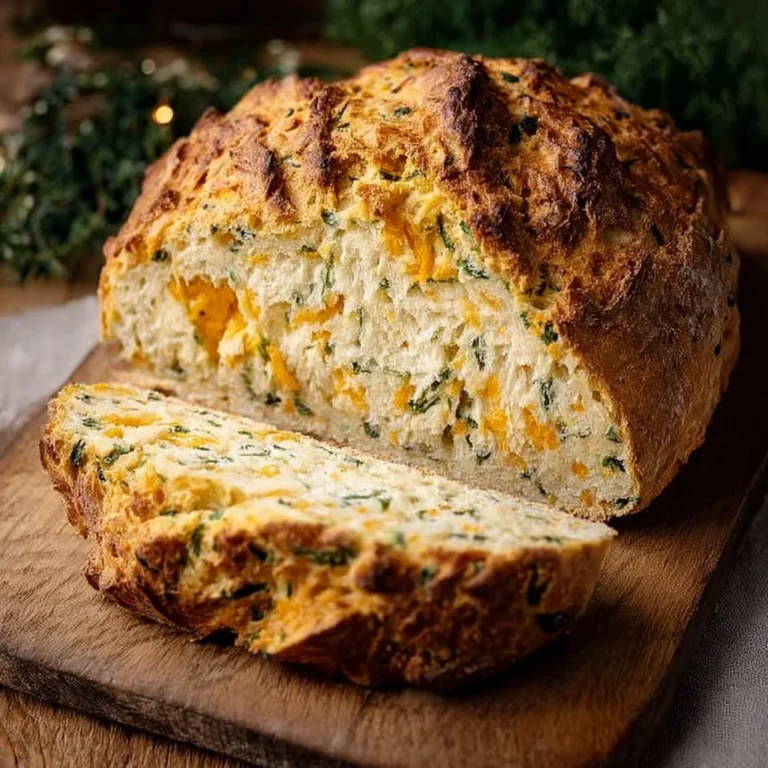 Delicious cheddar soda bread with herbs, perfect for winter nights