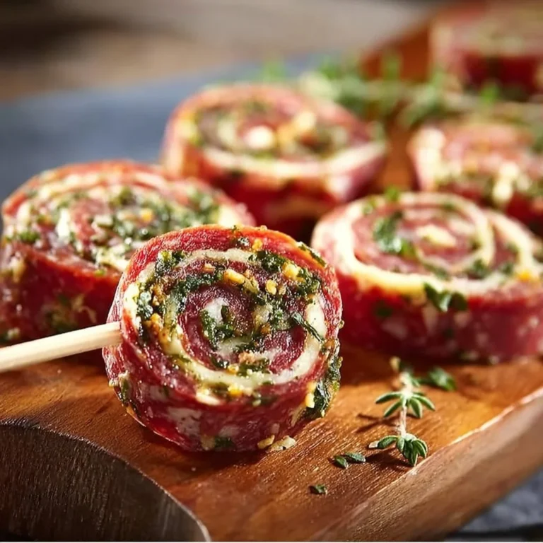 Delicious salami pinwheels served as a tasty snack or appetizer.