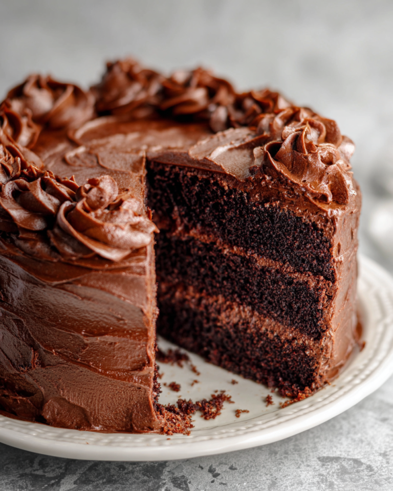 Homemade Chocolate Cake with Chocolate Frosting - Creations by Kara