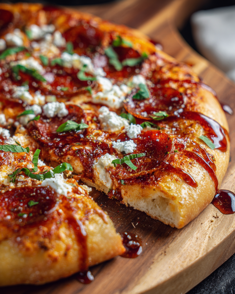 Hot Honey Pepperoni Ricotta Pizza