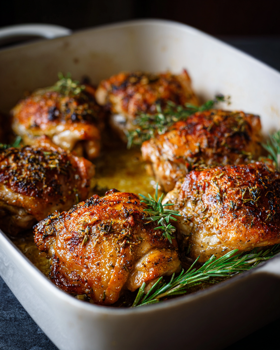 Oven Baked Chicken Thighs