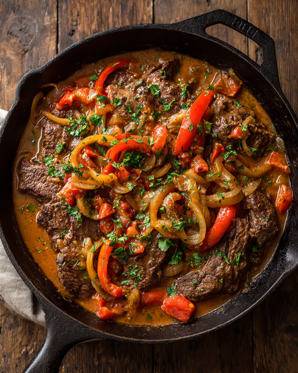 smothered round steak recipe