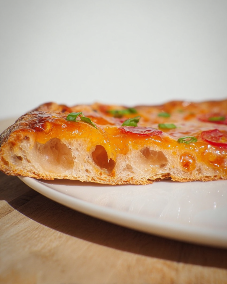 Artisan pizza dough- crispy, chewy, bubbly crust