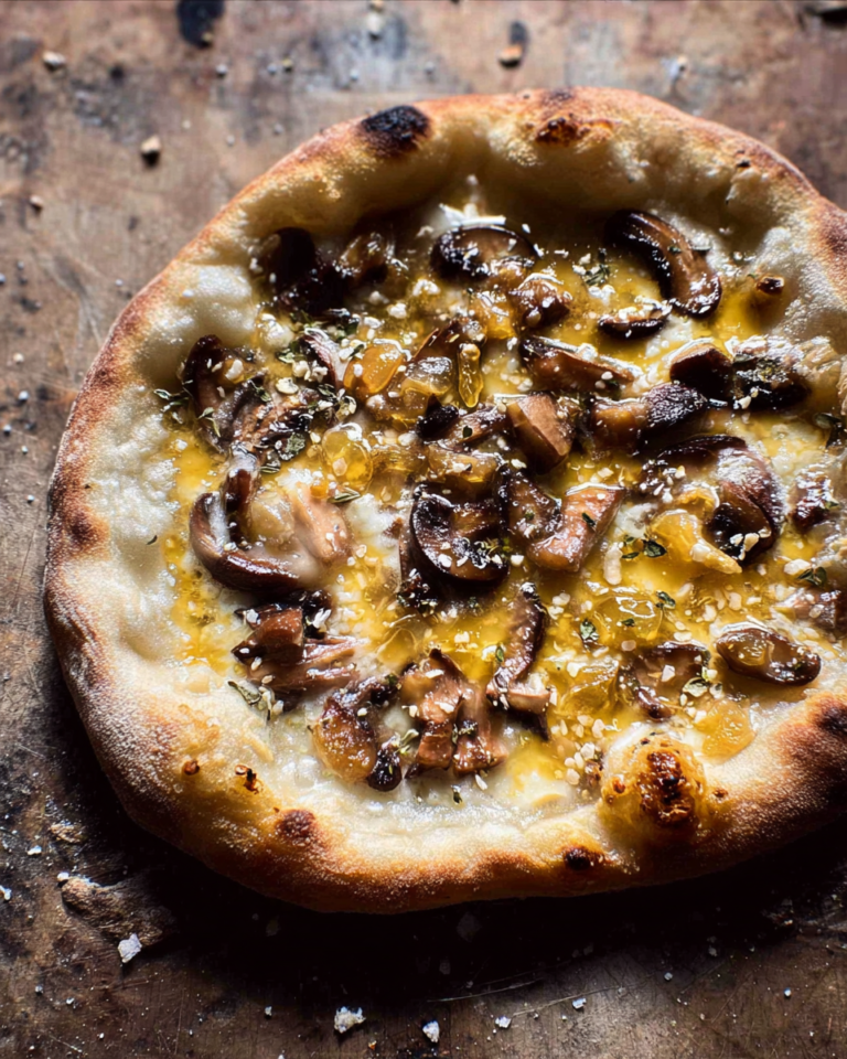 Balsamic Mushroom & Goat Cheese Pizza with Spinach