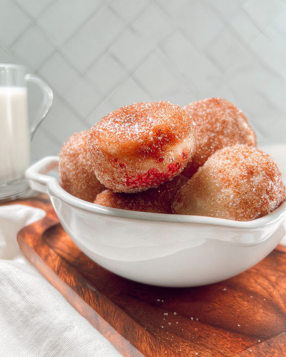 Healthy Air Fryer Churro Bites with Dipping Sauce