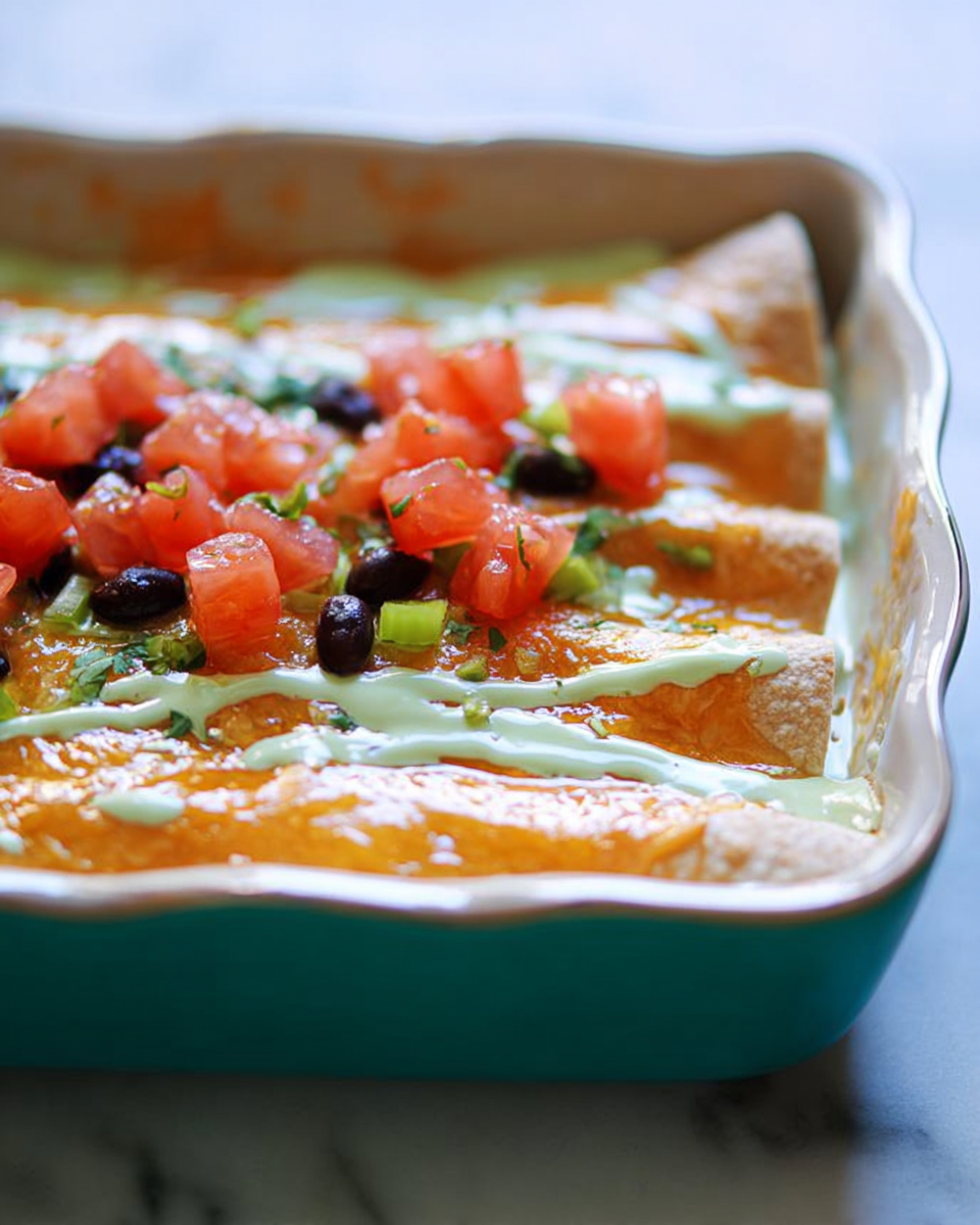 White Chicken Enchiladas with Green Chili Sour Cream Sauce Recipe