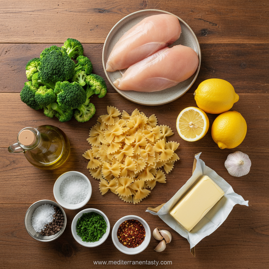 Ingredients for Instant Pot chicken and rice recipe