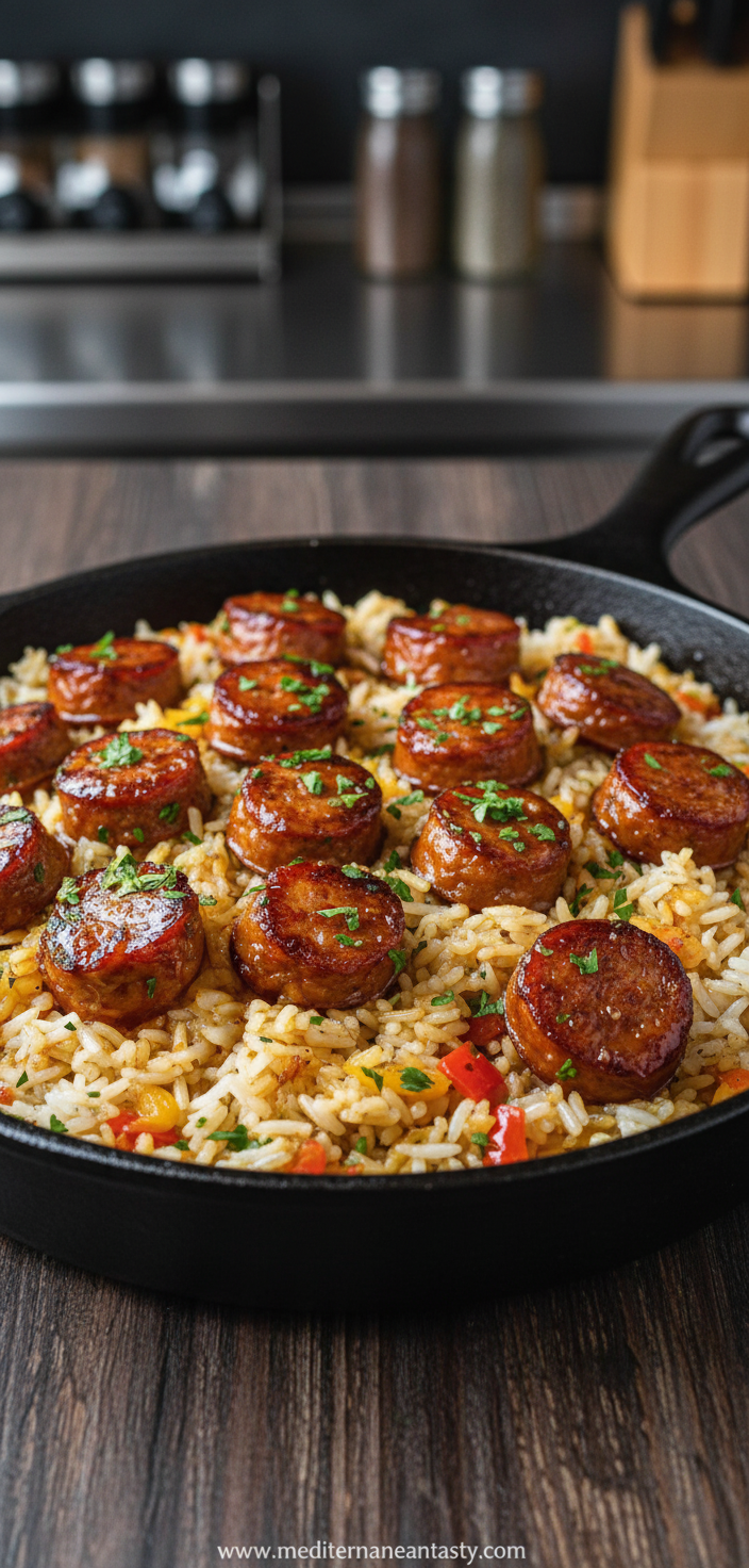 one-skillet-cajun-honey-garlic-sausage---rice_feature