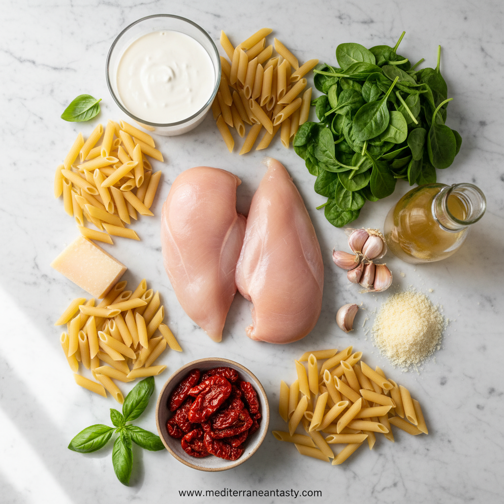 Ingredients for Marry Me Chicken Pasta