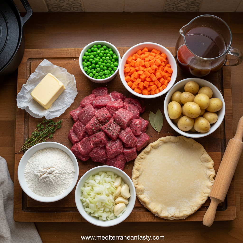 Ingredients for Classic Beef Pot Pie