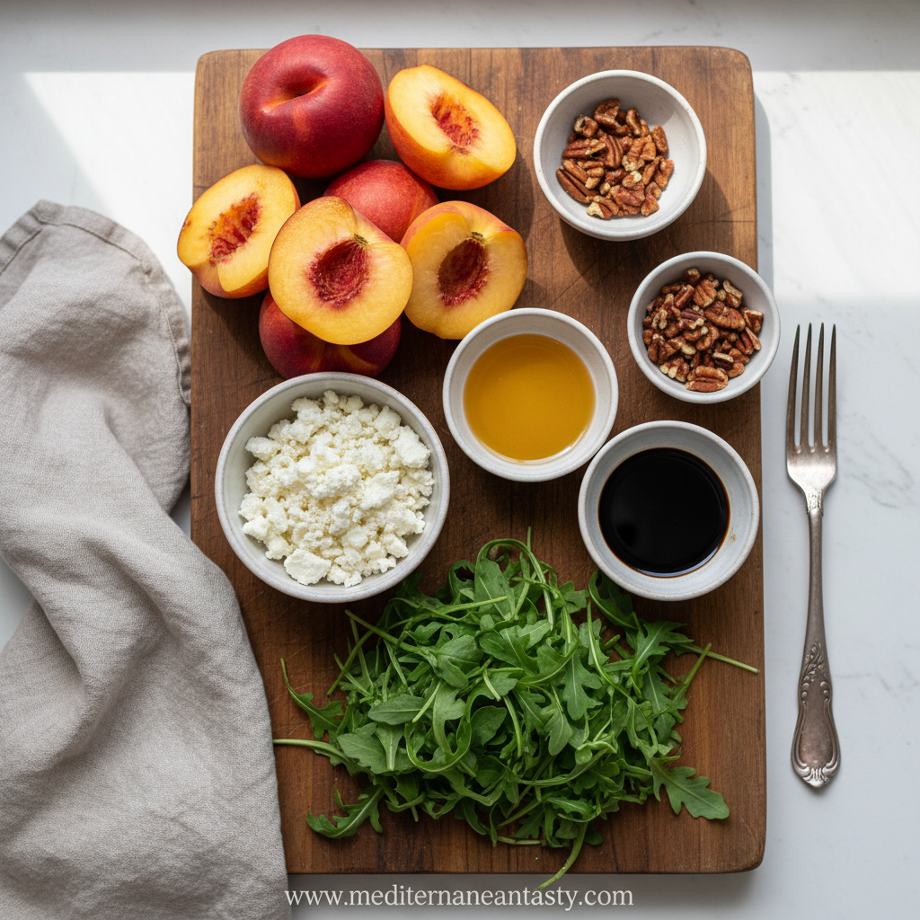 Ingredients for Grilled Peach Salad