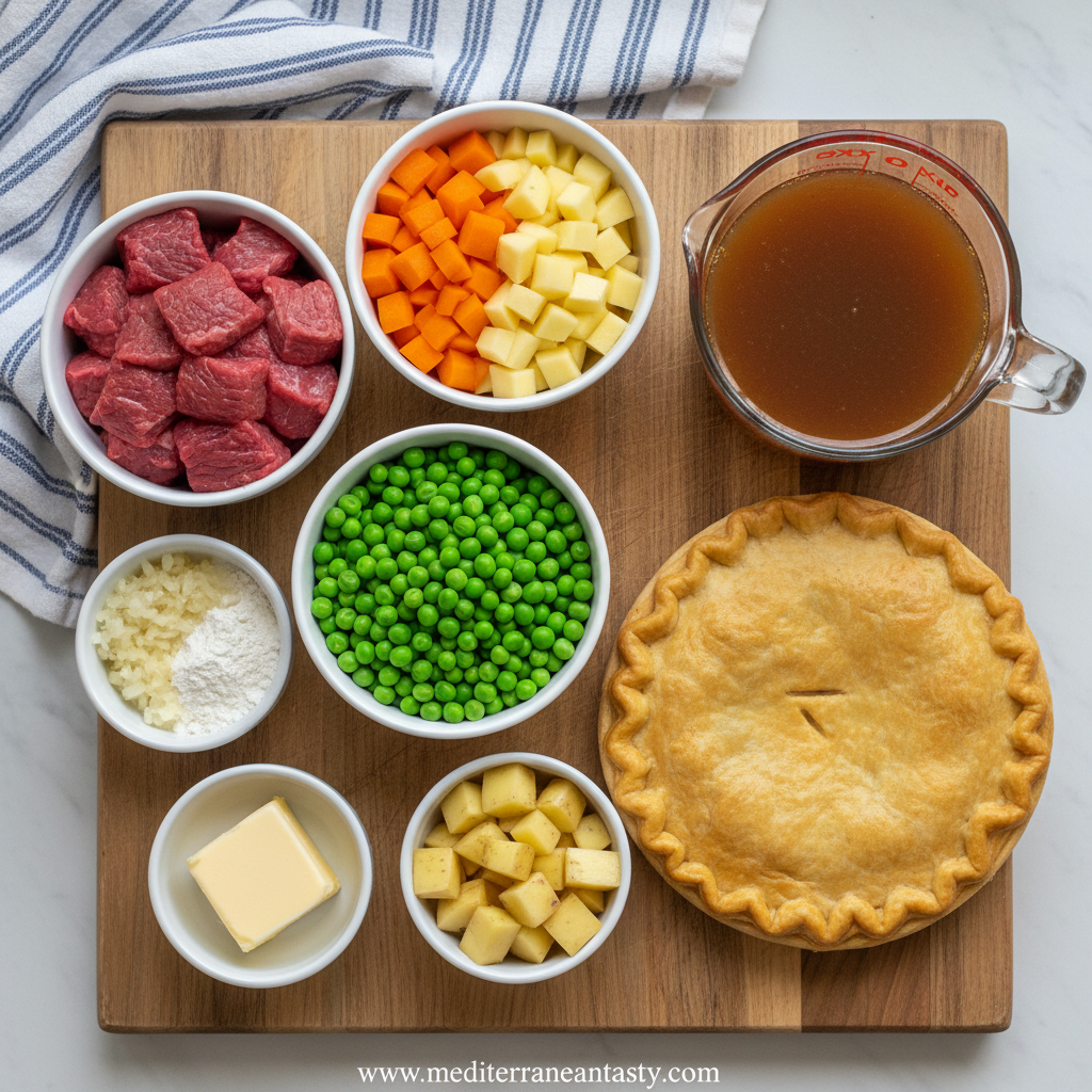Ingredients for Beef Pot Pie
