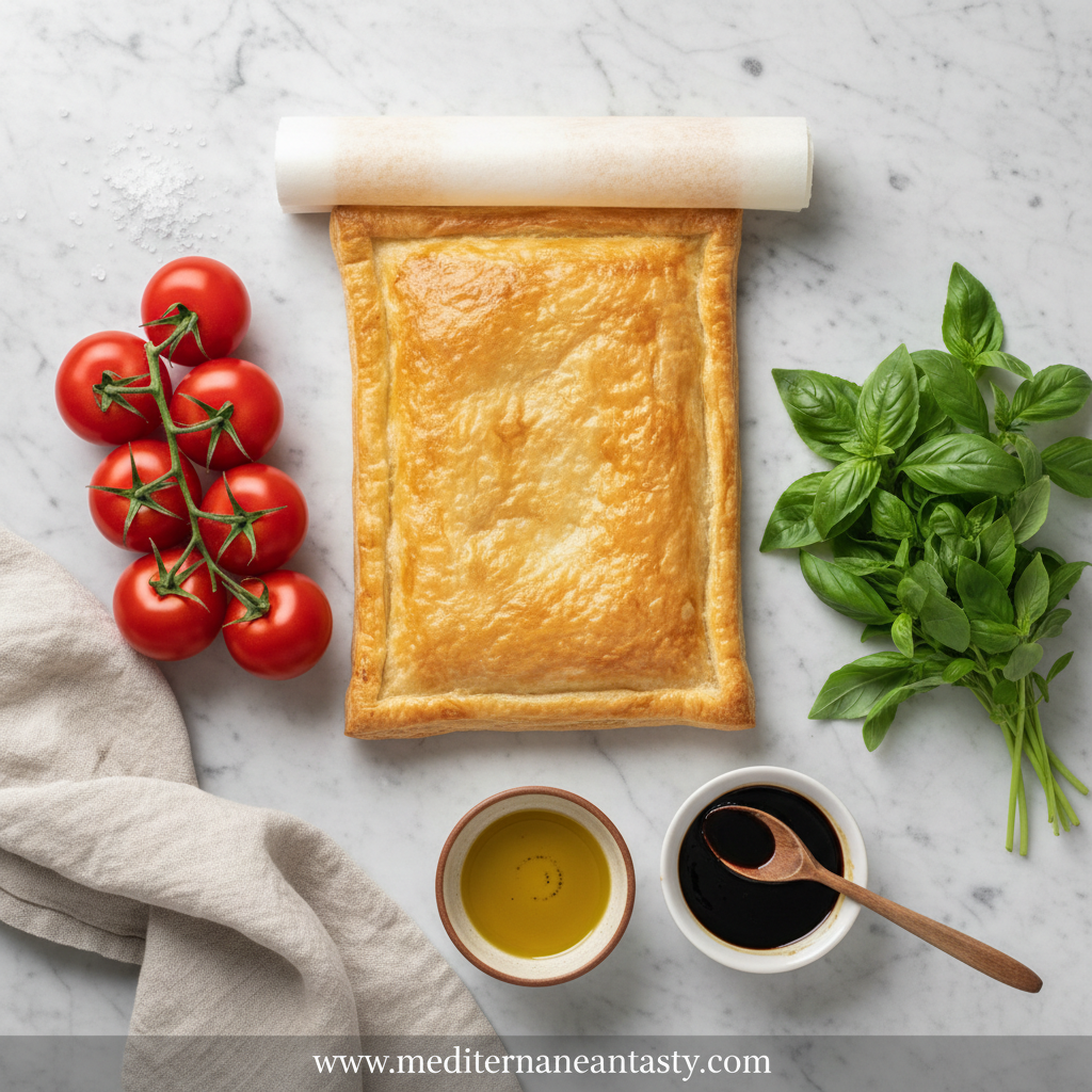 Ingredients for Tomato Puff Pastry Tart