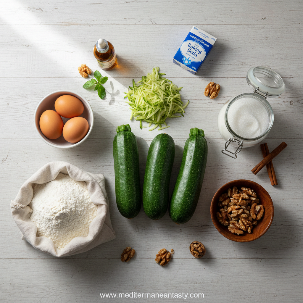 Ingredients for Ultimate Easy Zucchini Bread